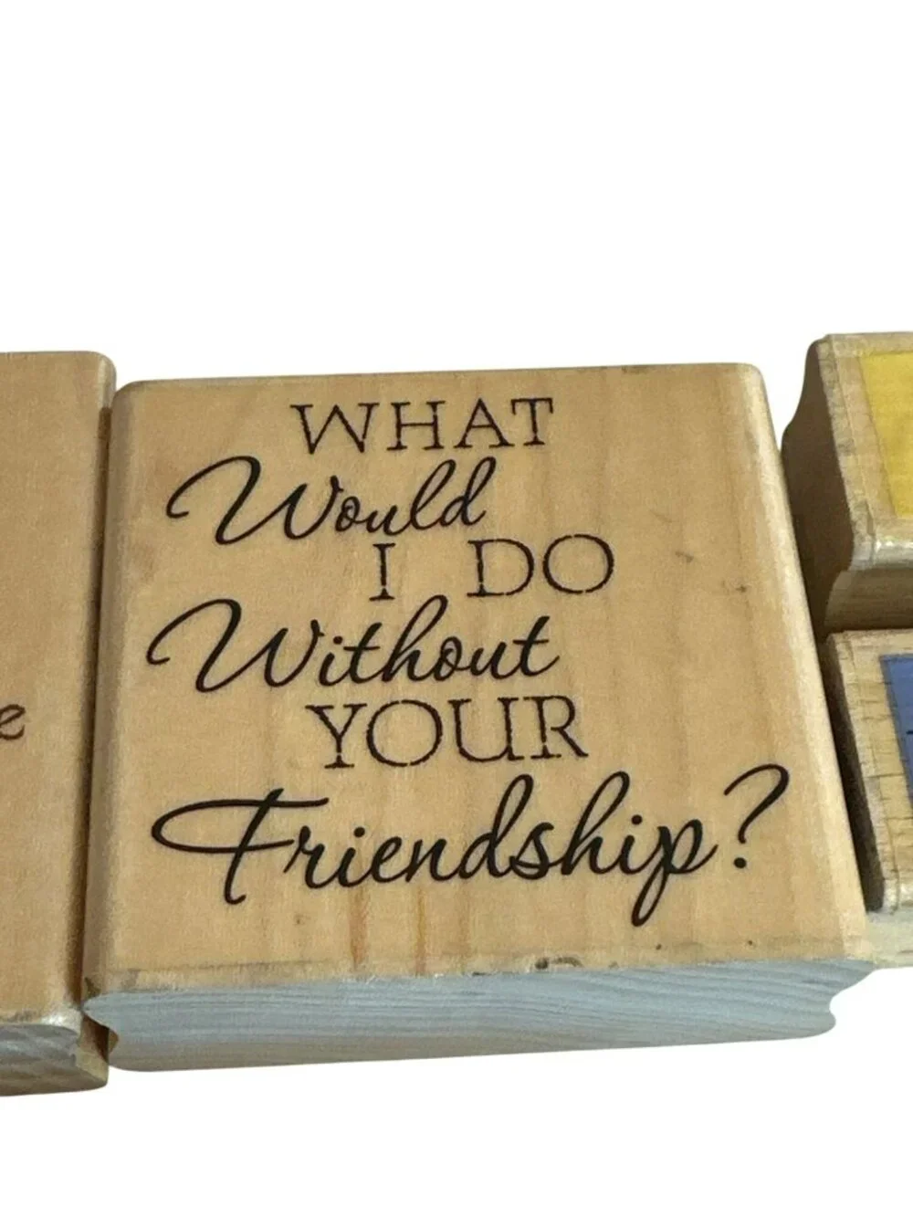 Wooden Rubber Stamps Friendship Inspirational Quotes Stampabilities Heidi Swapp